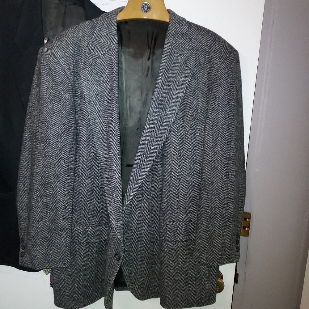 Barrington Wool Herringbone 2-Button Blazer Casual Business Collegiate 48R